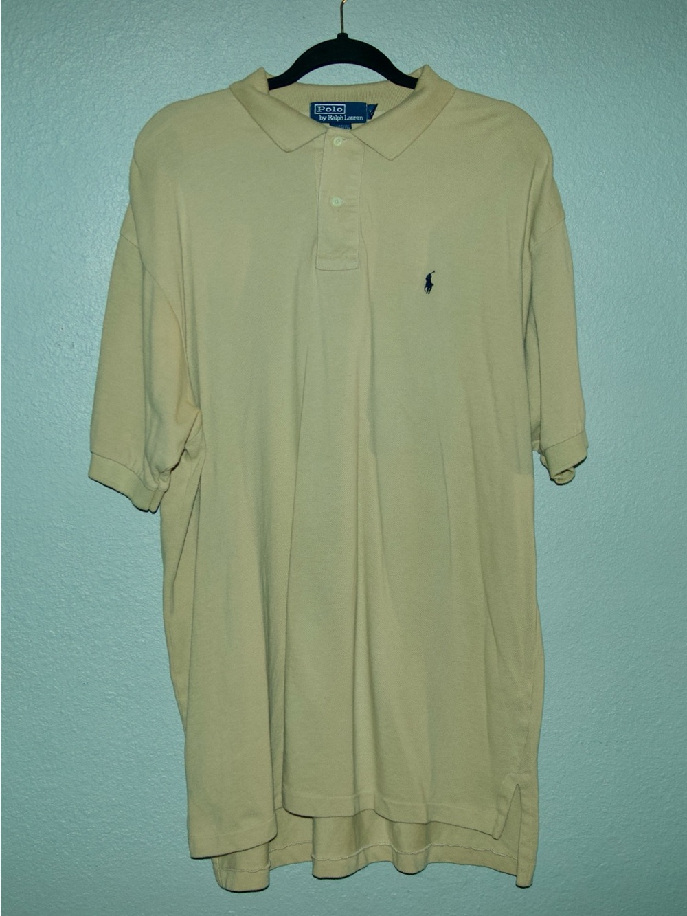 Polo by Ralph Lauren Pale Yellow Short Sleeve Polo with Navy Pony